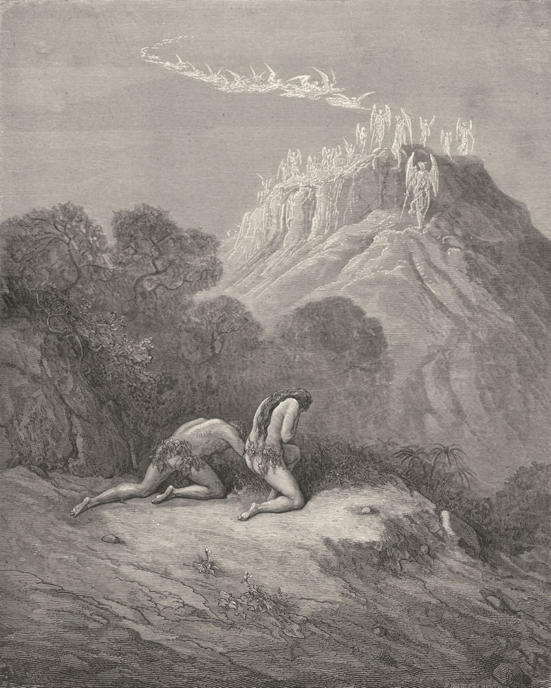 MILTON PARADISE LOST. Heavenly bands down from sky of jasper lighted in c1886